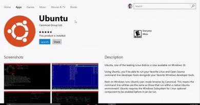 ubuntu in windows store